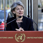 Irina Bokova, Director-General of UNESCO, delivers her statement during the meeting of senior United Nations officials with local Pupils in the context of the 2011 ECOSOC High-Level Segment. UN Photo / Jean-Marc Ferré